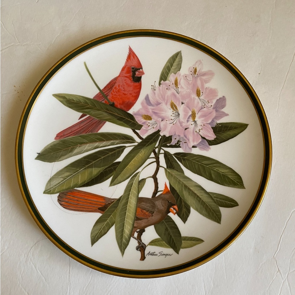 1977 Franklin Porcelain Wedgwood Songbirds of the World Plate  Limit Ed.CARDINAL